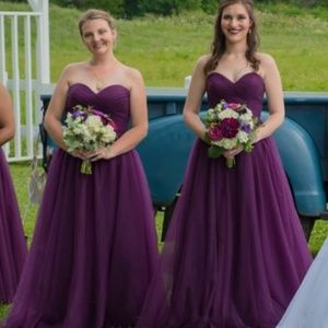 Mori Lee by Madine Gardner Plum Bridesmaid Dress